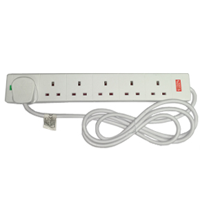 6GEXT2MSURGE | 6 Gang Extension Lead | Surge Protected | 6m | Superlec ...