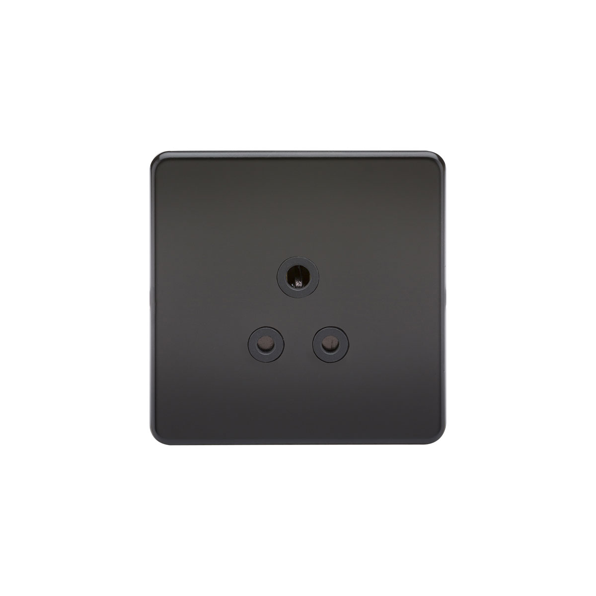 Knightsbridge | SF5AMB | Screwless 5A Unswitched Socket Matt Black ...