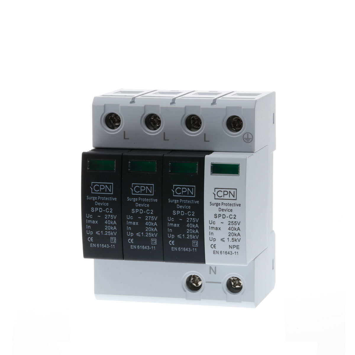 Cudis | SPD-3PNEC2 | 3 Phase 3Pole and N Surge Module Class II SPD with ...