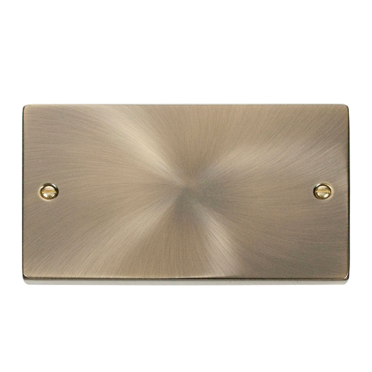 Scolmore | VPAB061 | 2 Gang Black Blank Plate Antique Brass | Superlec ...