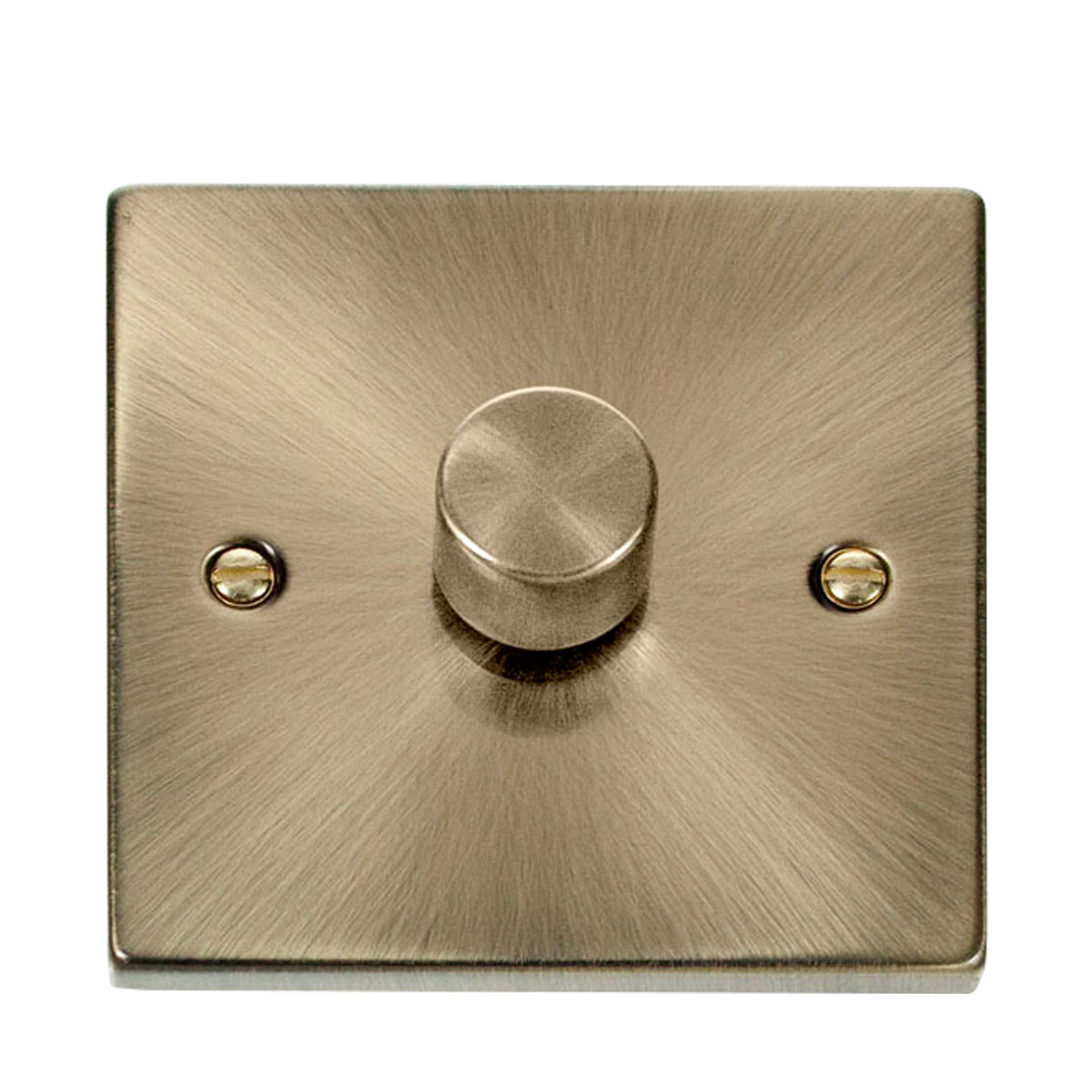 Scolmore | VPAB0161 | 1 Gang 2 Way 100W LED Dimmer Switch Antique Brass ...